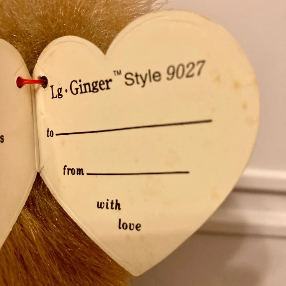 Ty Large Ginger plush bear